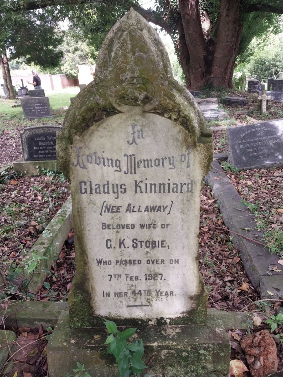STOBIE Gladys Kinniard nee ALLAWAY -1927