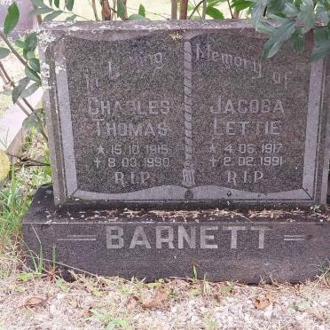 BARNETT Charles Thomas 1915-1990 & Jacoba Lettie 1917-1991