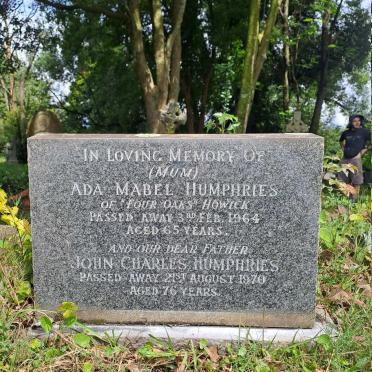 HUMPHRIES John Charles -1970 & Ada Mabel -1964