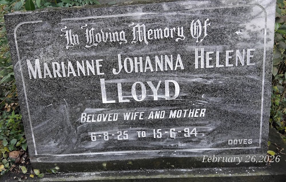 LLOYD Marianne Johanna Helene 1925-1994