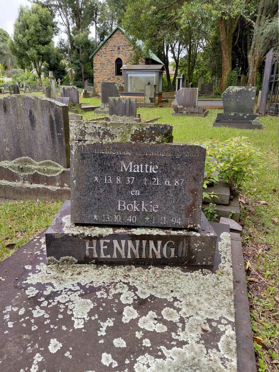 HENNING Mattie 1937-1987 & Bokkie 1940-1994