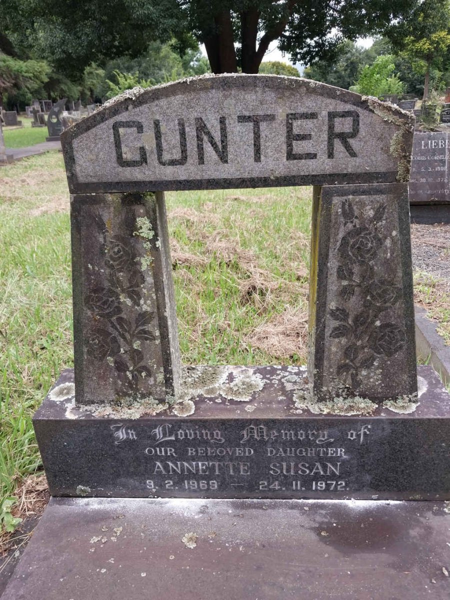 GUNTER Annette Susan 1969-1972