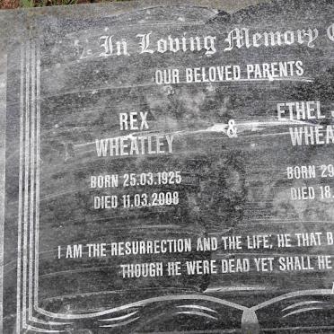 WHEATLEY Rex 1925-2008 & Ethel Joyce 1925-2008