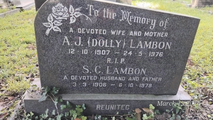 LAMBON S.C. 1906-1978 & A.J. 1907-1976