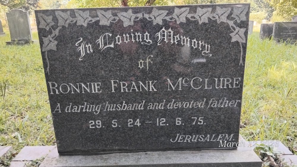 MCCLURE Ronnie Frank 1924-1975