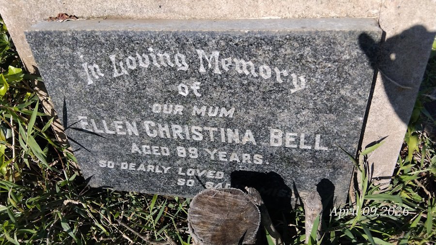 BELL Ellen Christina 1870-1959