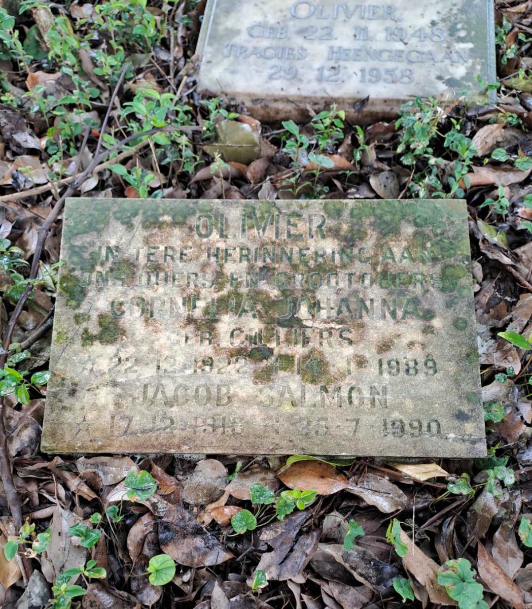 OLIVIER Jacob Salmon 1910-1990 & Cornelia Johanna CILLIERS 1922-1989