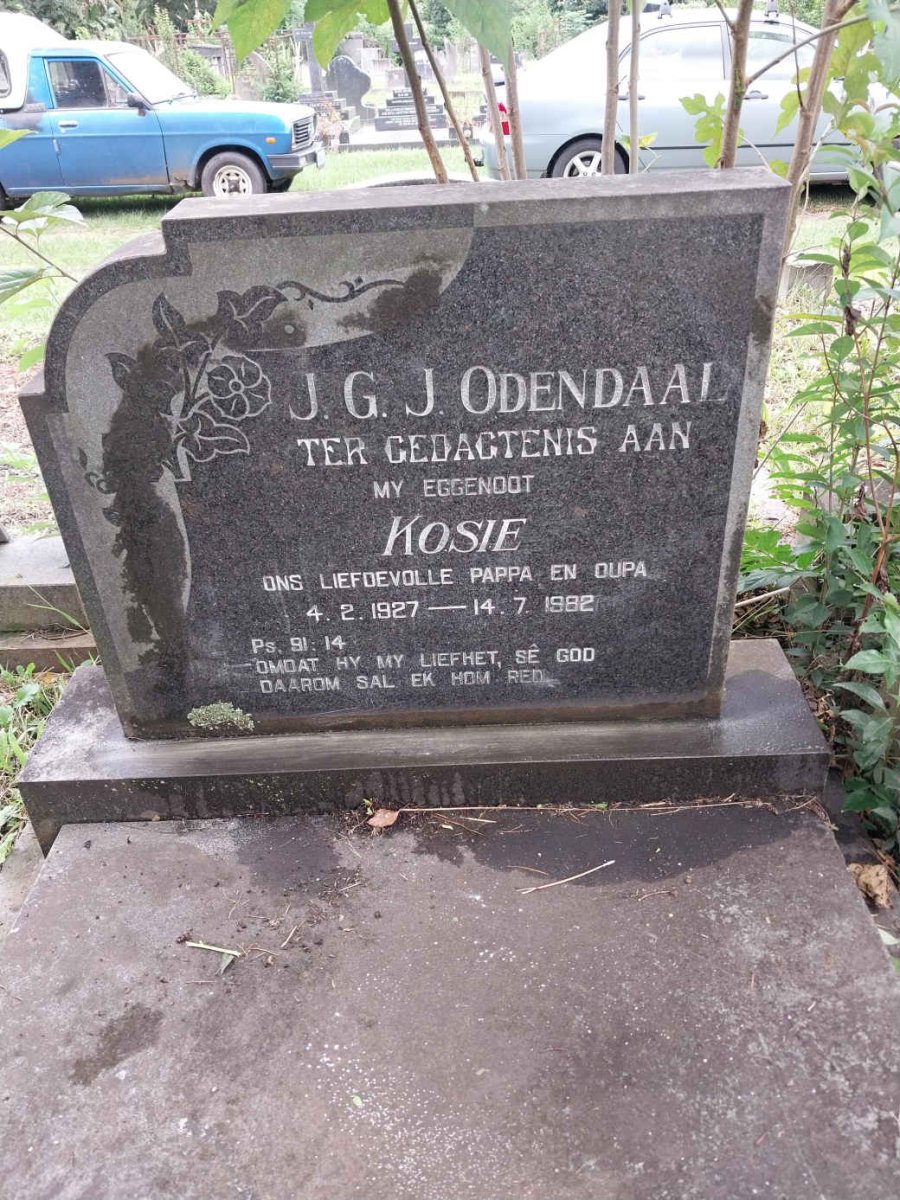 ODENDAAL J.G.J. 1927-1982