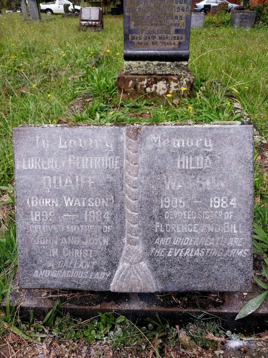 WATSON William Thomas -1940 & Florence -1954 :: QUAIFE Florence Gertrude nee WATSON 1899-1984 :: WATSON Hilda 1905-1984_2