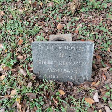 WEALLEANS Robert Rogerson 1880-1968