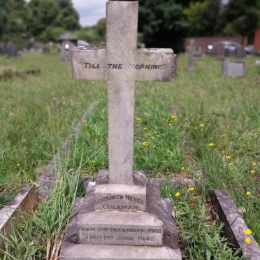 COLEMAN Elizabeth Heyes 1861-1941