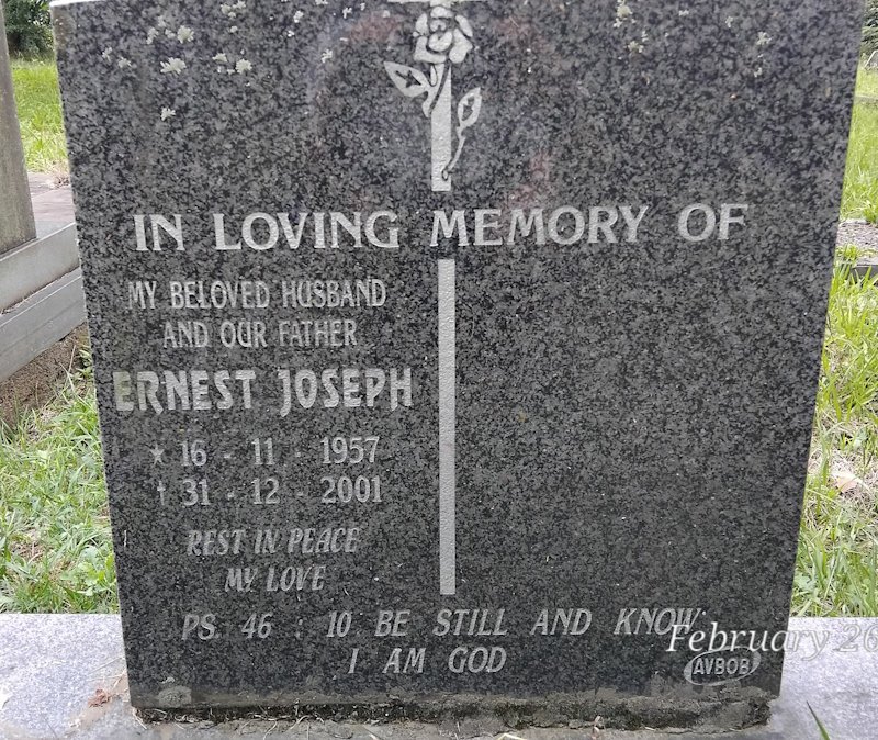 ? Ernest Joseph 1957-2001