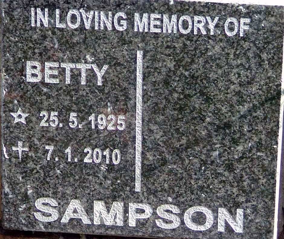 SAMPSON Betty 1925-2010