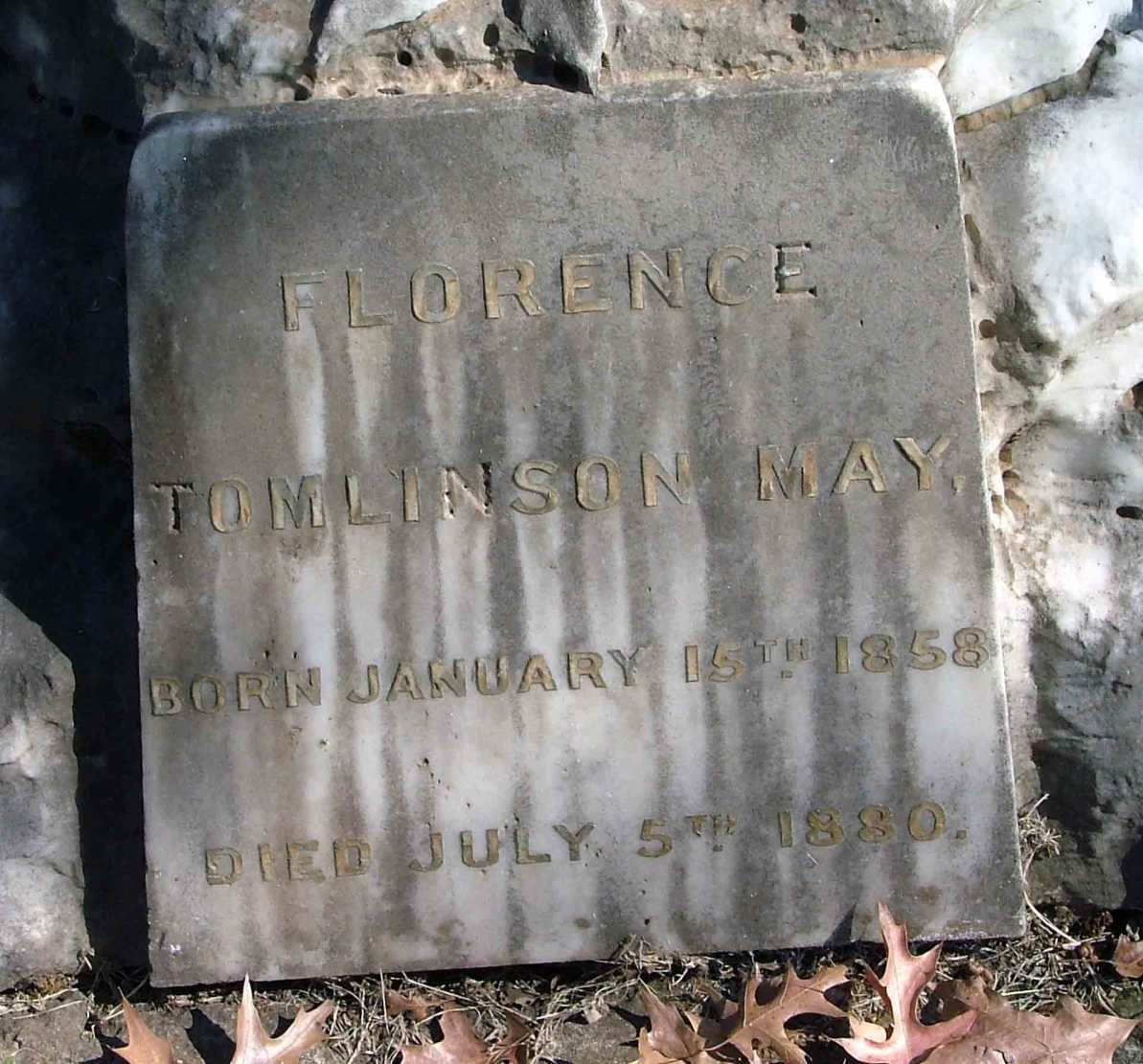 MAY Florence Tomlinson 1858-1880