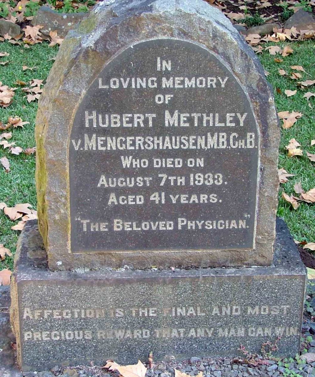 MENGERSHAUSER Hubert Methley, von  1892-1933