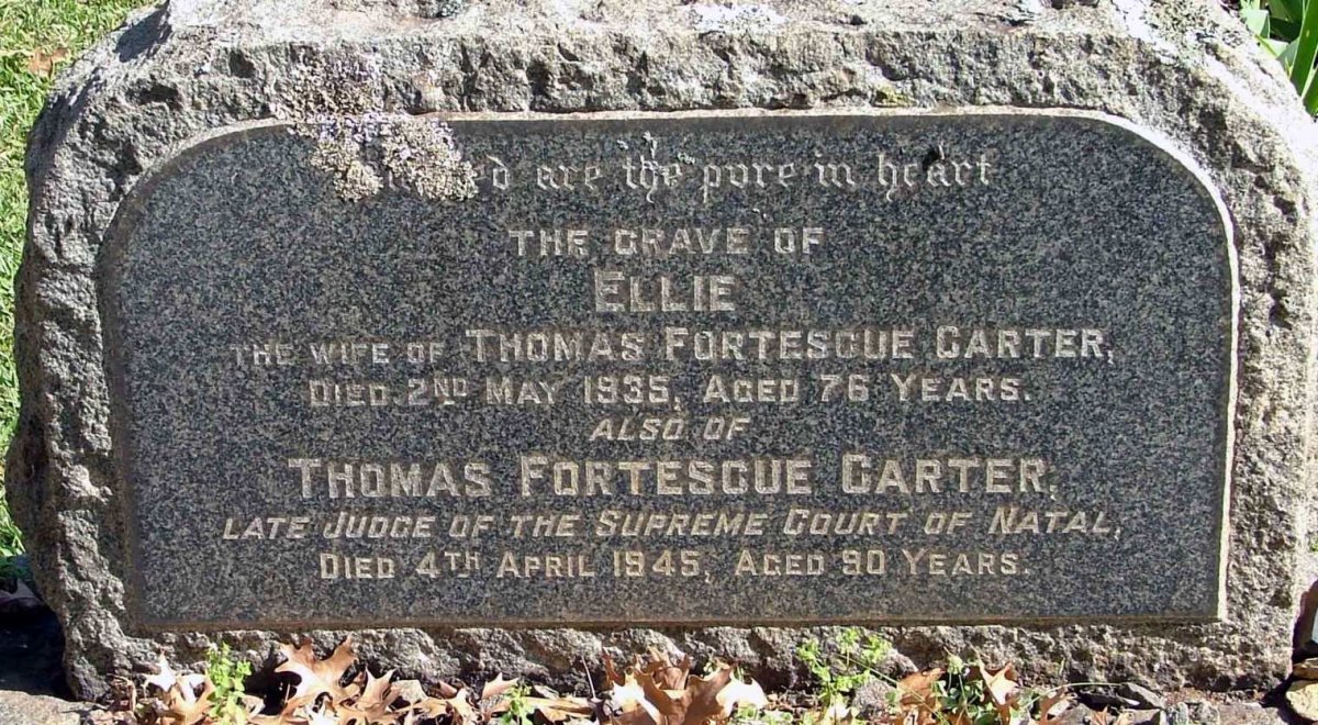 CARTER Thomas Fortesque 1855-1945 &amp; Ellie 1860-1935