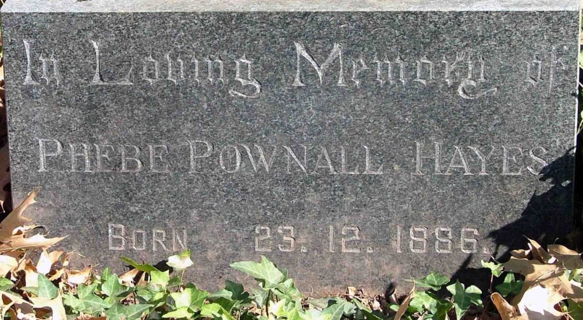 HAYES Phebe Pownall 1886-1965