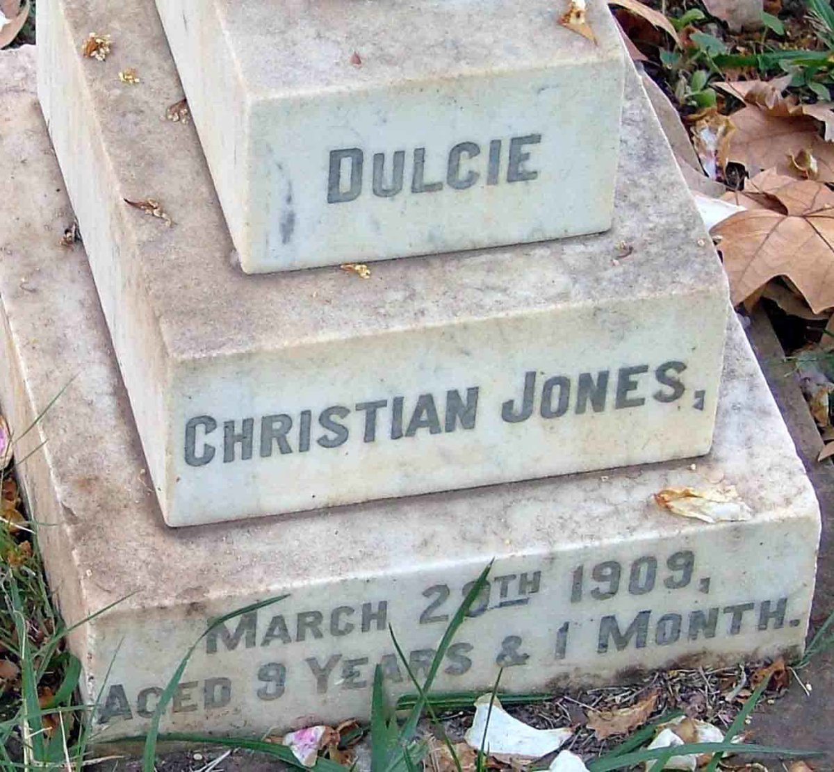 JONES Dulcie Christian 1900-1909
