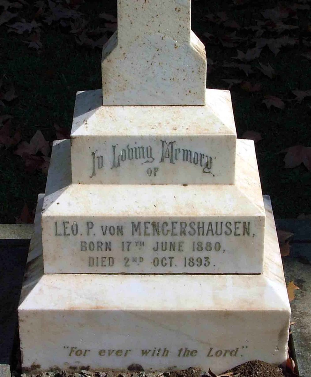 MENGERSHAUSEN Leo.P., von 1880-1893