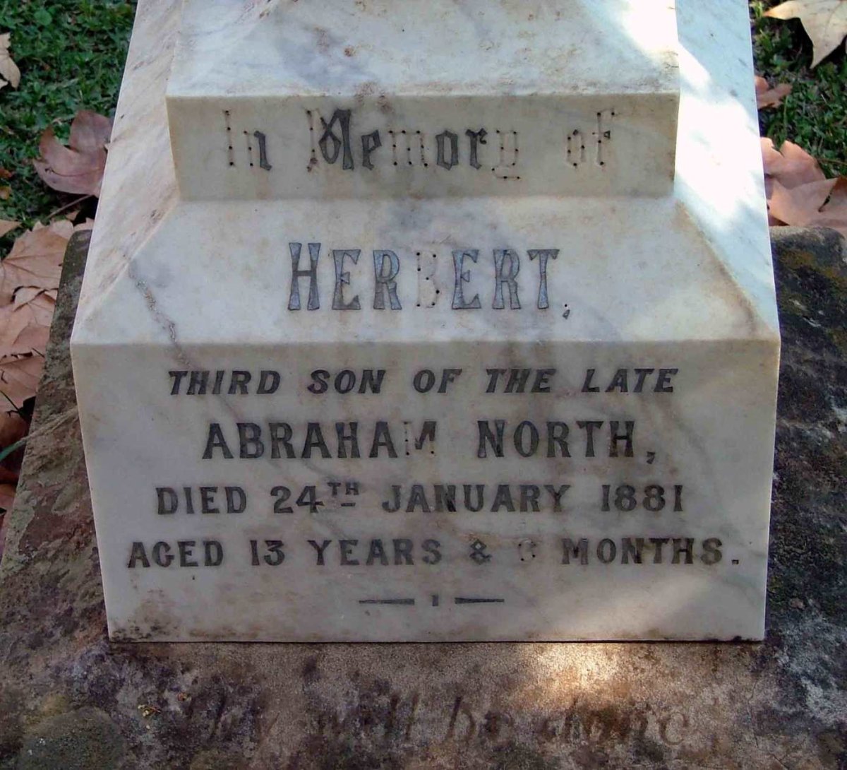 NORTH Herbert Abraham 1868-1881
