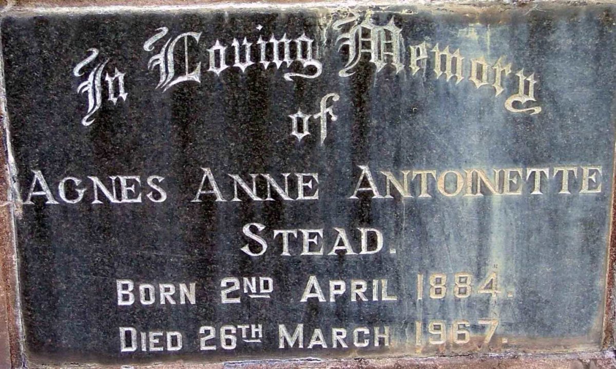 STEAD Agnes Anne Antionette 1884-1967