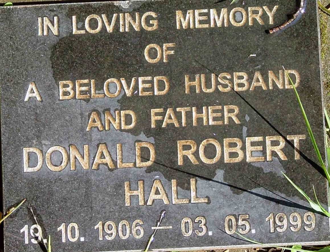 HALL Donald Robert 1906-1999