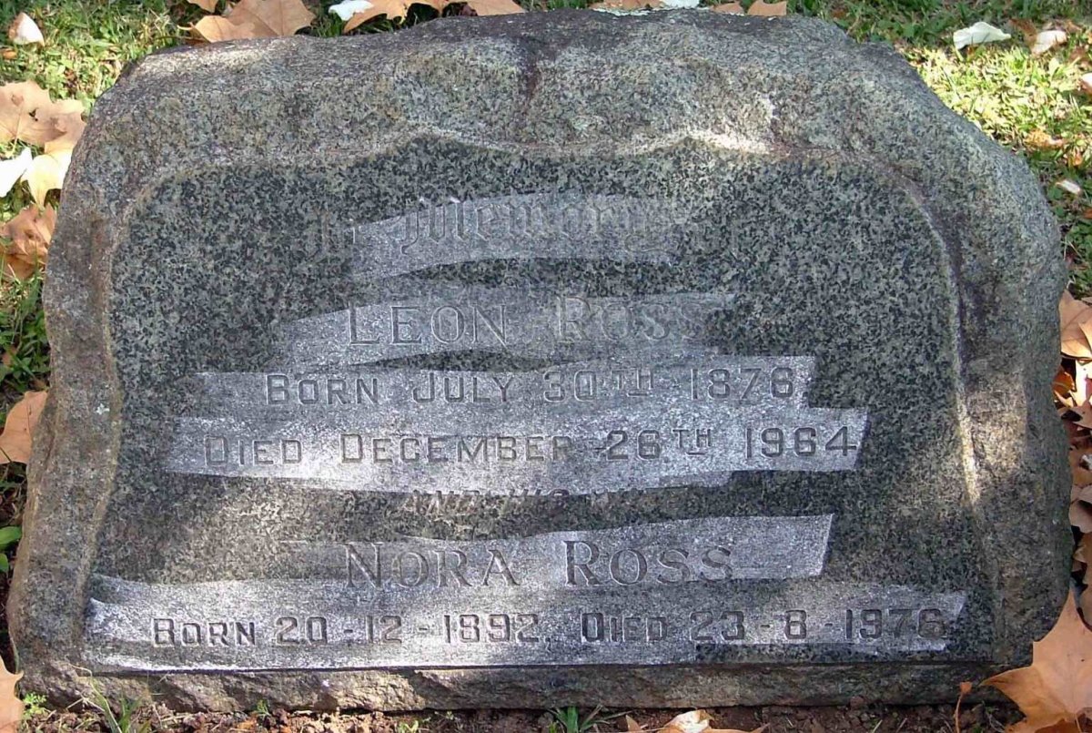 ROSS Leon 1878-1964 &amp; Nora 1892 1976