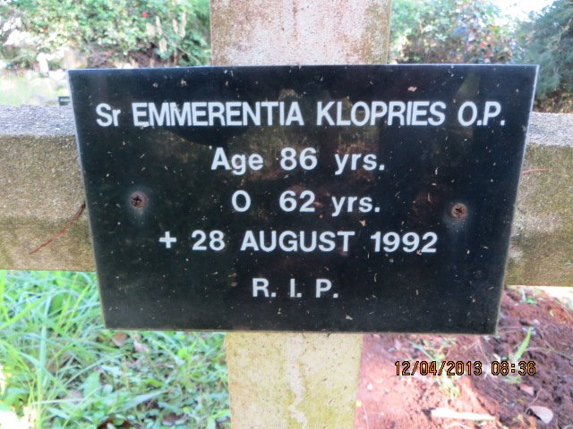 KLOPRIES Emmerentia -1992