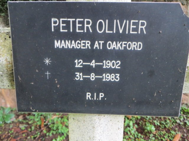 OLIVIER Peter 1902-1983