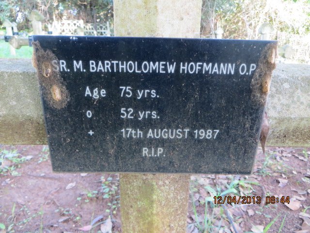 HOFMANN Bartholomew -1987