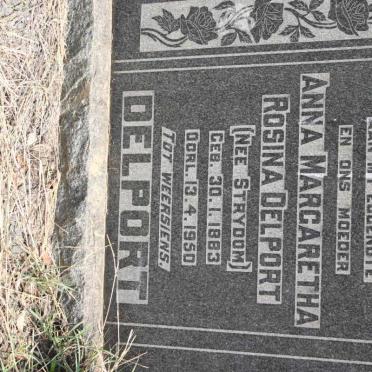DELPORT Wentsel C. 1884-1961 &amp; Anna Margaretha Rosina STRYDOM 1883-1950