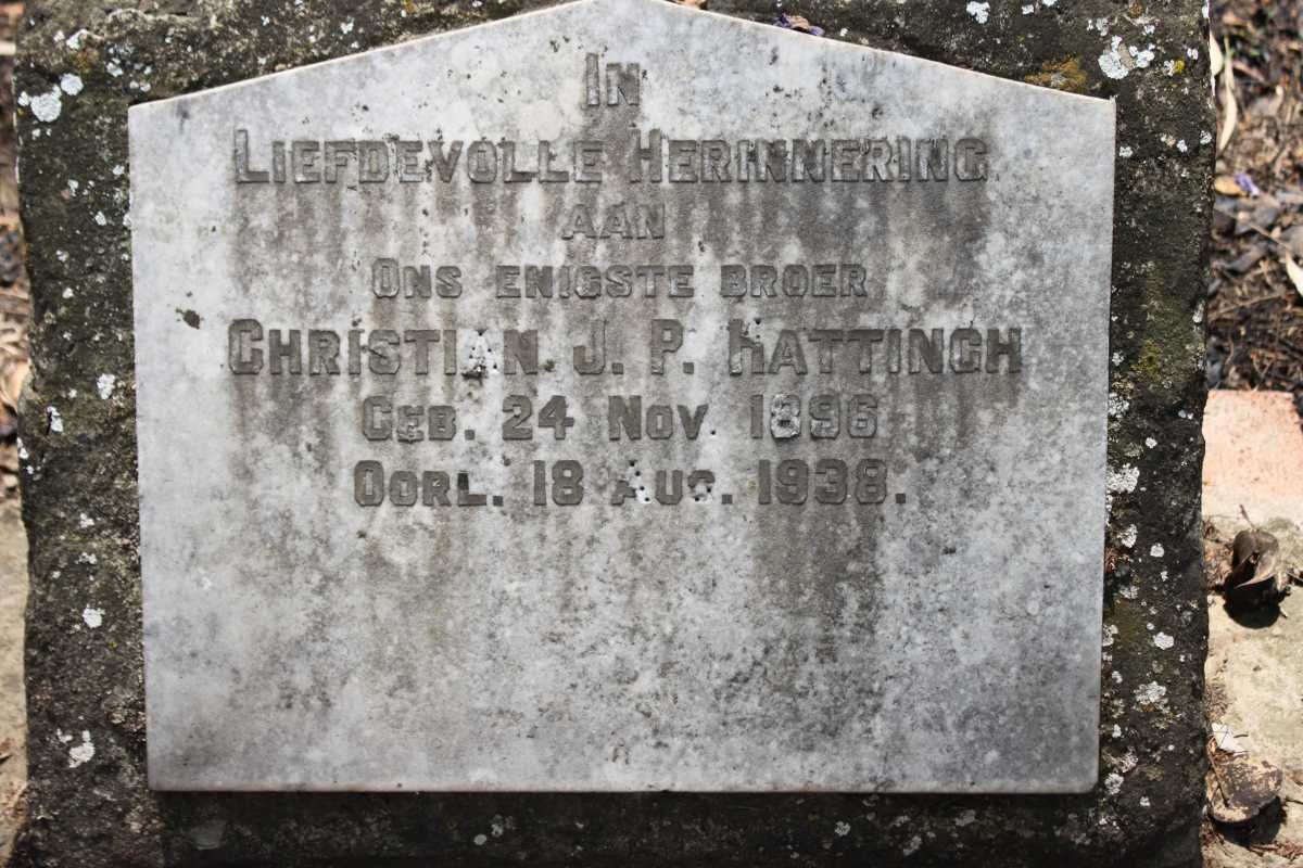 HATTINGH Christian J.P. 1896-1938