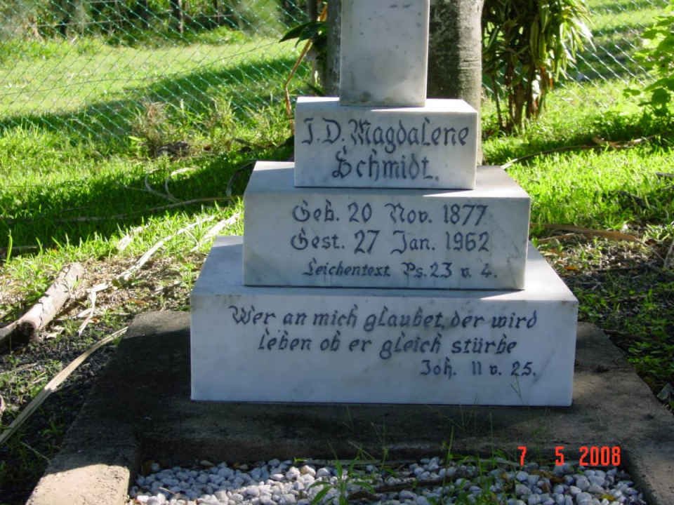 SCHMIDT J.D. Magdalene 1877-1962