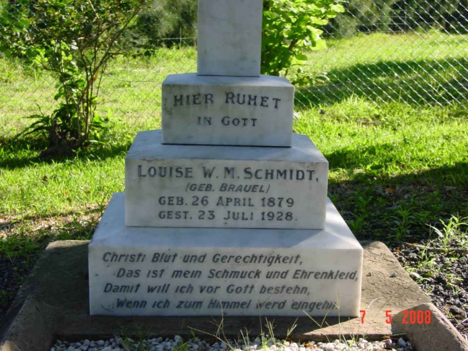 SCHMIDT Louise W.M. nee BRAUEL 1879-1928