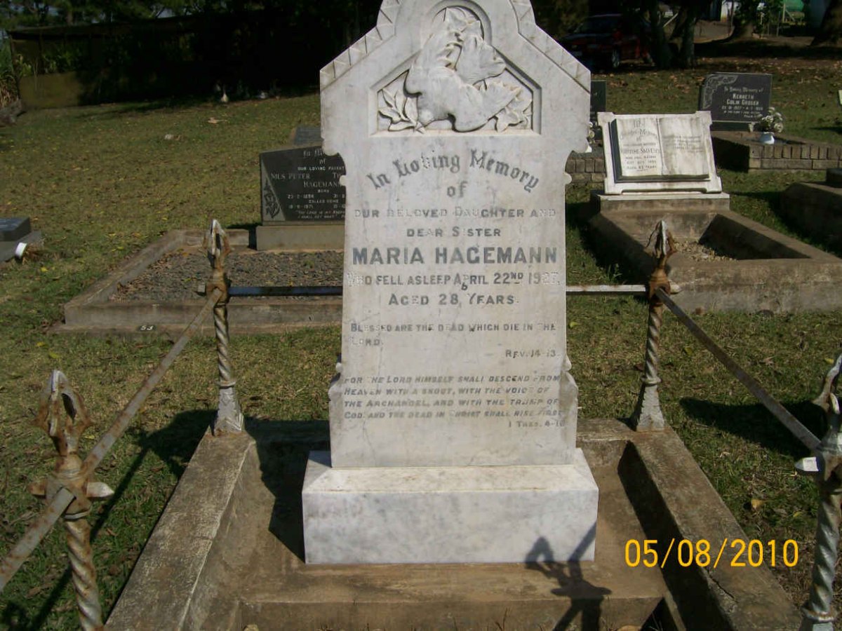 HAGEMANN Maria -1927