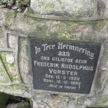VORSTER Frederik Rudolphus 1950-1988