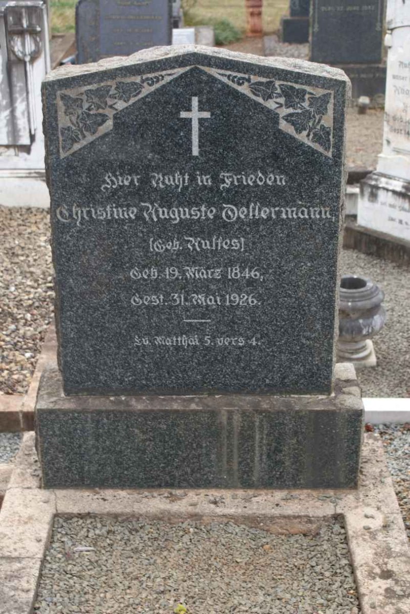 OELLERMANN Christine Auguste nee AULFES 1846-1926