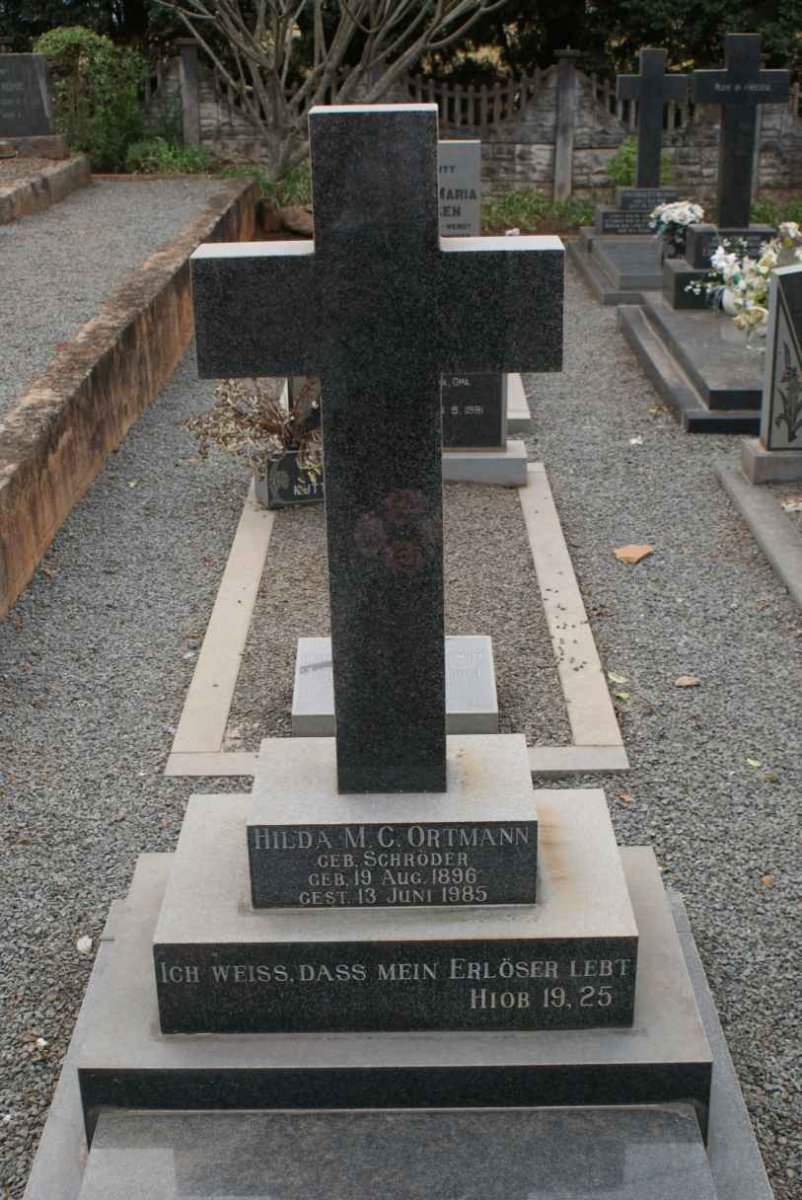ORTMANN Hilda M.C. nee SCHRODER 1896-1985