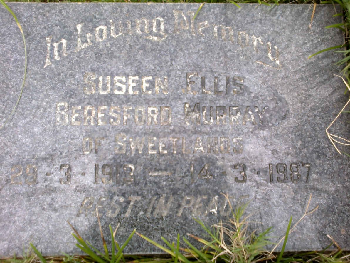 MURRAY Suseen Ellis Beresford 1912-1987