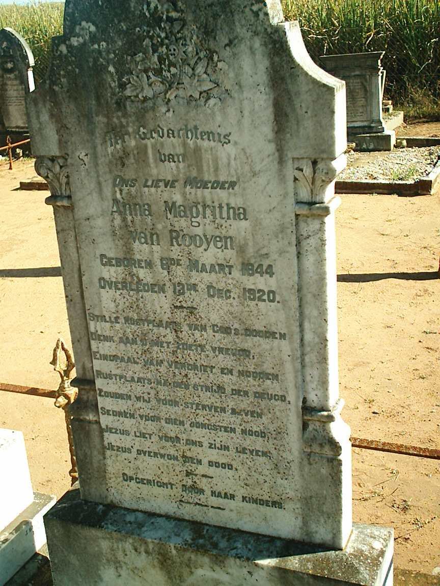 MARITZ Anna Magritha nee VAN ROOYEN 1844-1920
