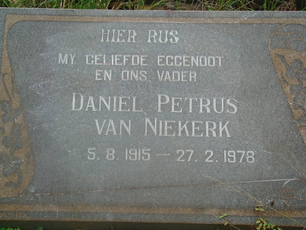 NIEKIERK Daniel Petrus, van 1915-1978