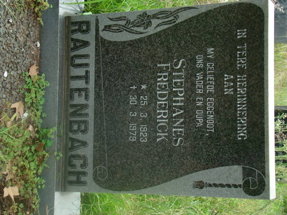 RAUTENBACH Stephanus Frederick 1923-1979