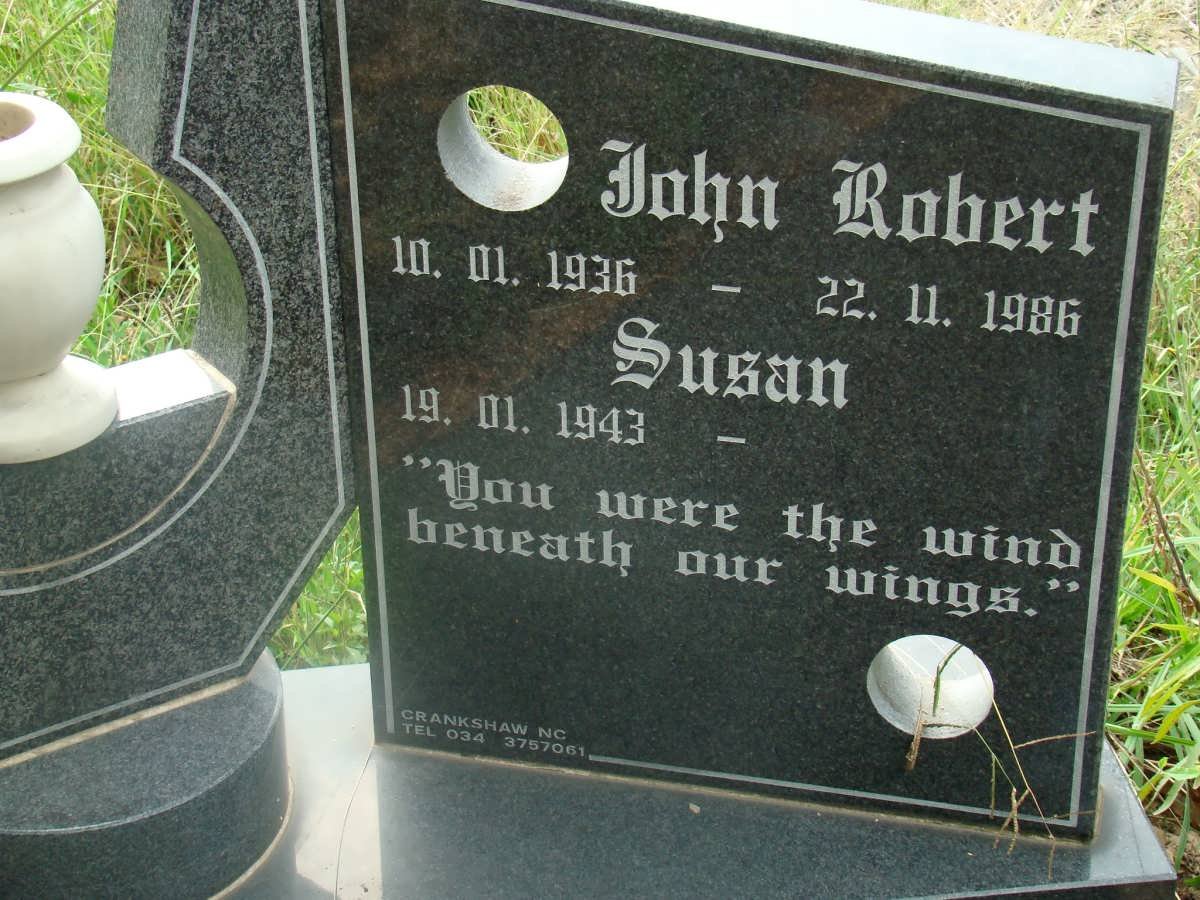 ? John Robert 1936-1986 &amp; Susan ? 1943-