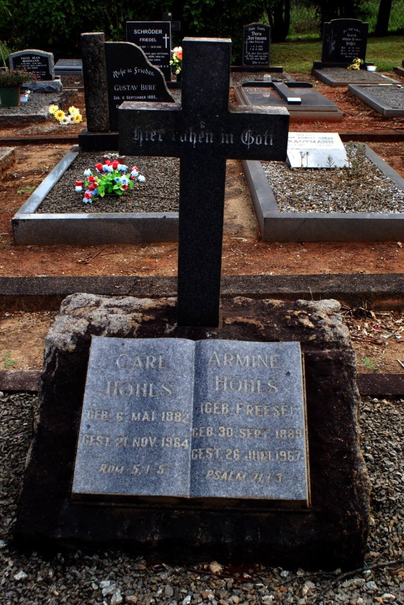 HOHLS Carl 1882-1964 &amp; Armine FREESE 1889-1967