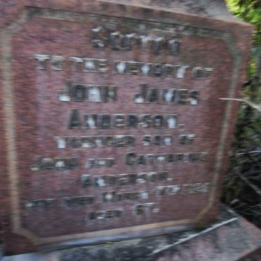 ANDERSON John James -1925