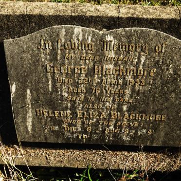 BLACKMORE George -1933 & Helene Eliza -1941