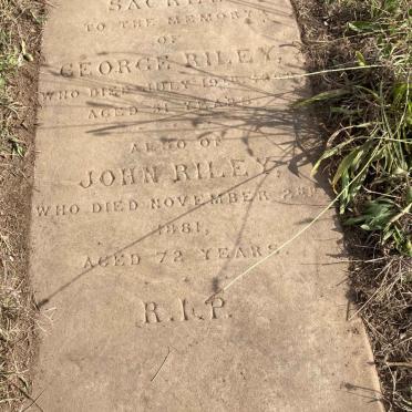 RILEY George -1868 :: RILEY John -1881