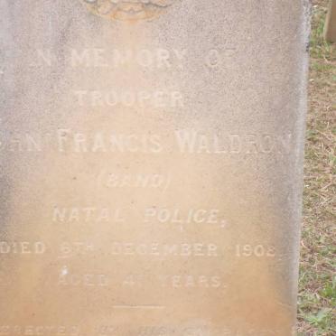 WALDRON John Francis -1908