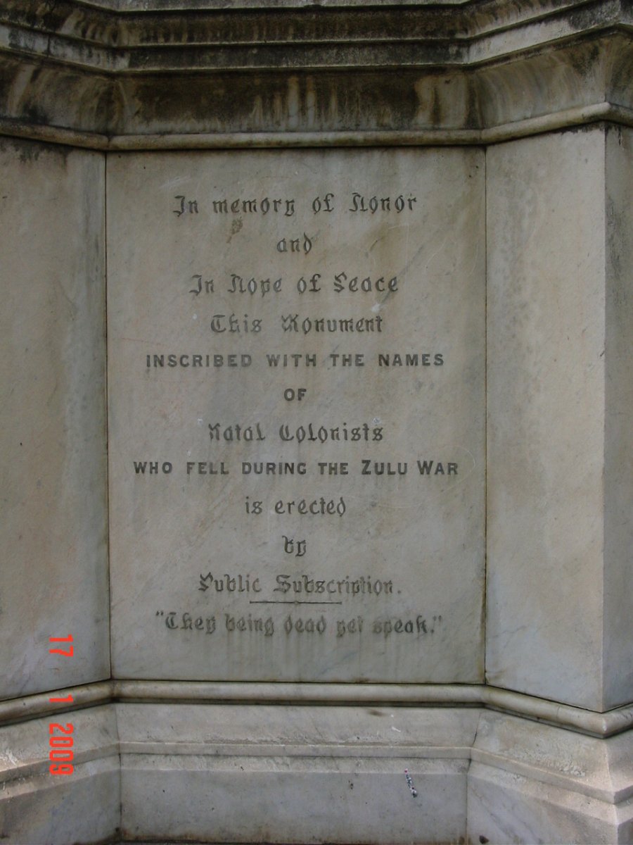 2. Names of Natal Colonists who fell during the Zulu War