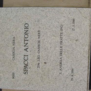 SPACCI Antonio 1914-1945